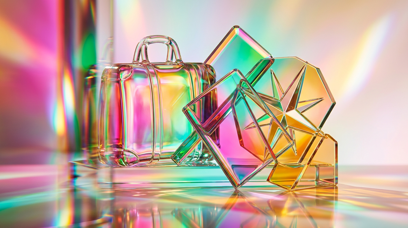 Luxury weekend getaway essentials with perfume bottle
