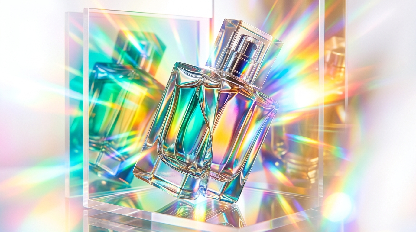 An aesthetic display of fragrance bottles on a vanity, representing perfume longevity and luxury