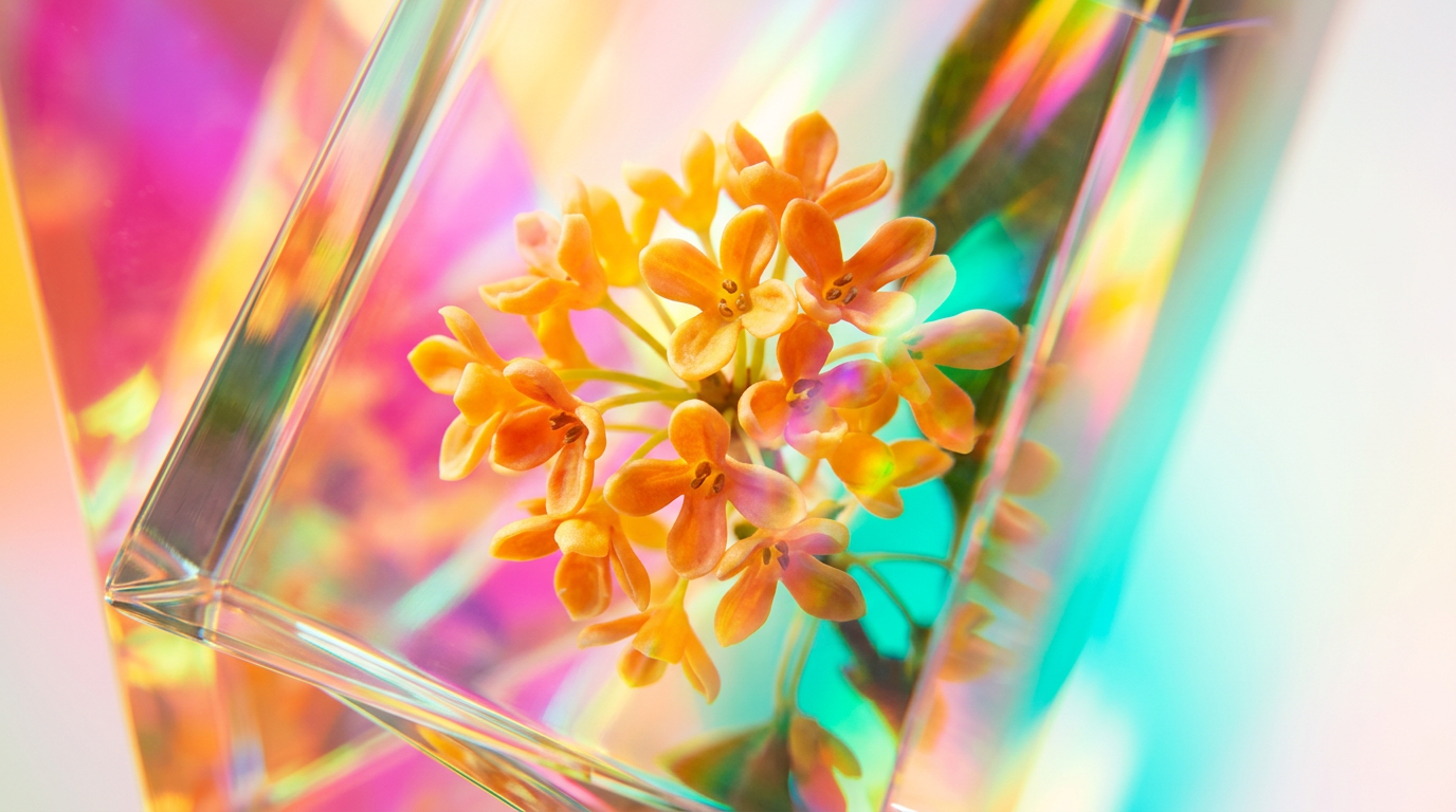 Osmanthus blossoms in a serene garden setting
