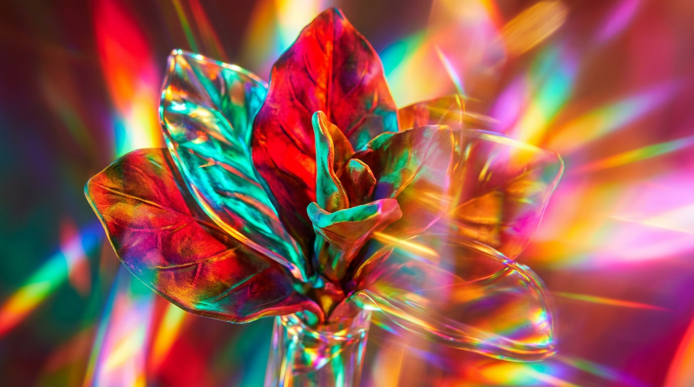An artistic composition of purple violets and tobacco leaves