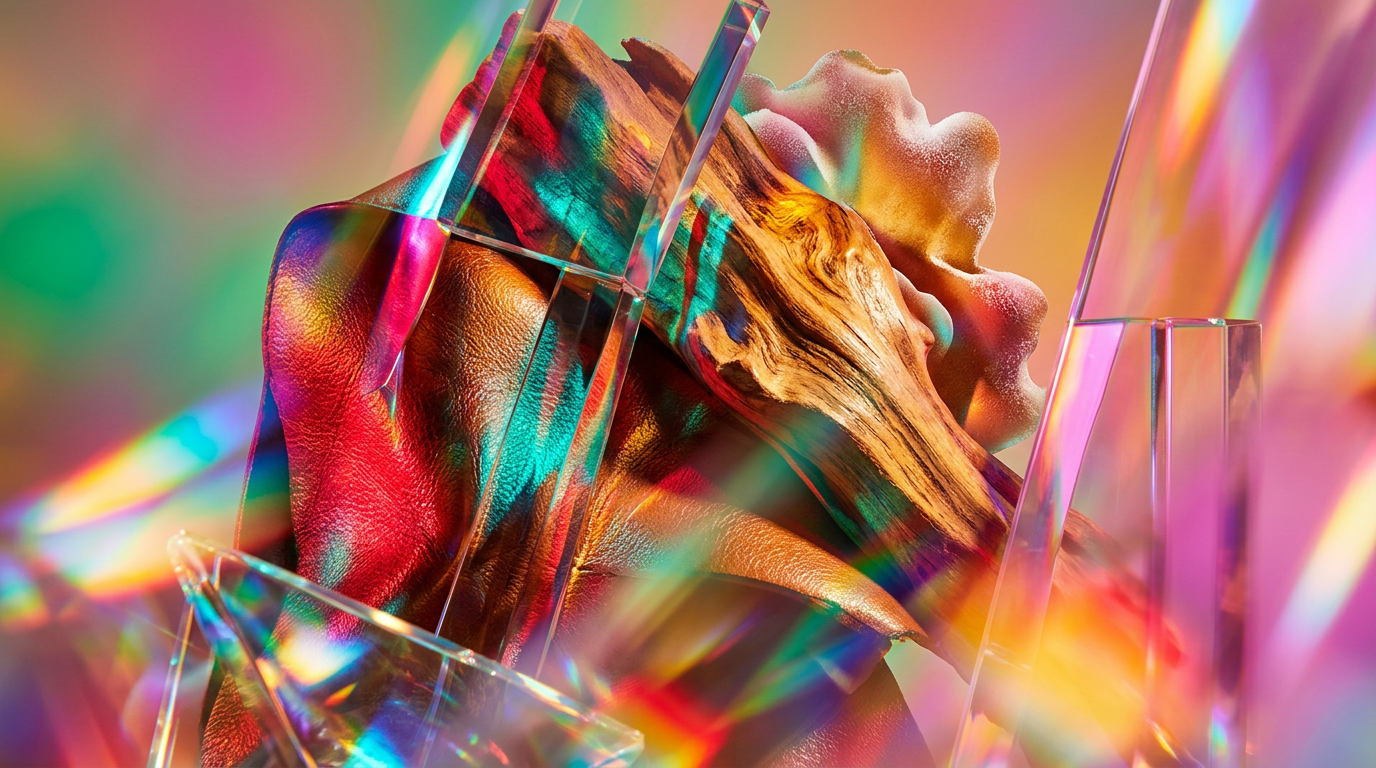 A collection of deep, artisanal fragrance bottles on a dark wooden surface