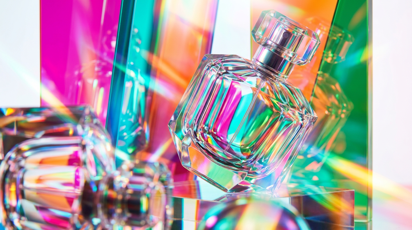 Luxury perfume bottles arranged for a celebration