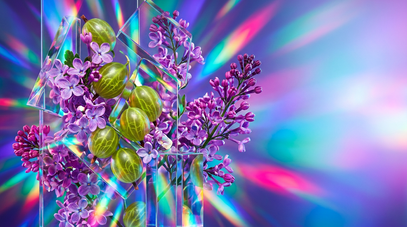 A dark, mysterious aesthetic with lilac flowers and berries for Yennefer of Vengerberg