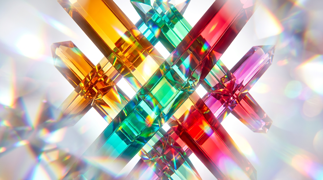 An artistic arrangement of fragrance ingredients representing different olfactory families