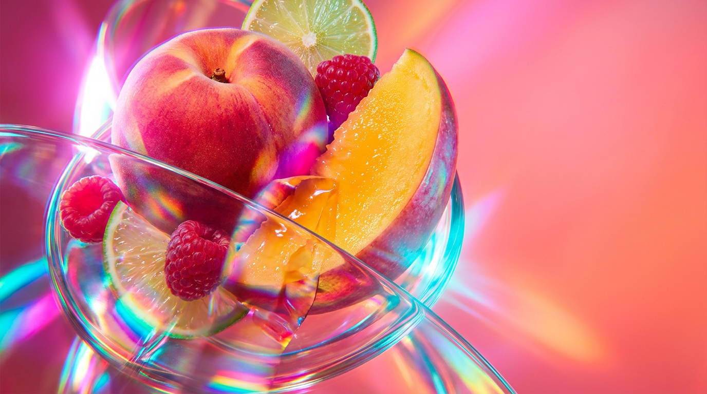 A collection of artisanal fruity fragrances with fresh fruit ingredients