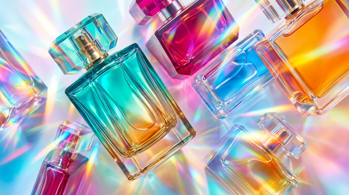 A collection of artisanal perfume bottles reflecting luxury and elegance