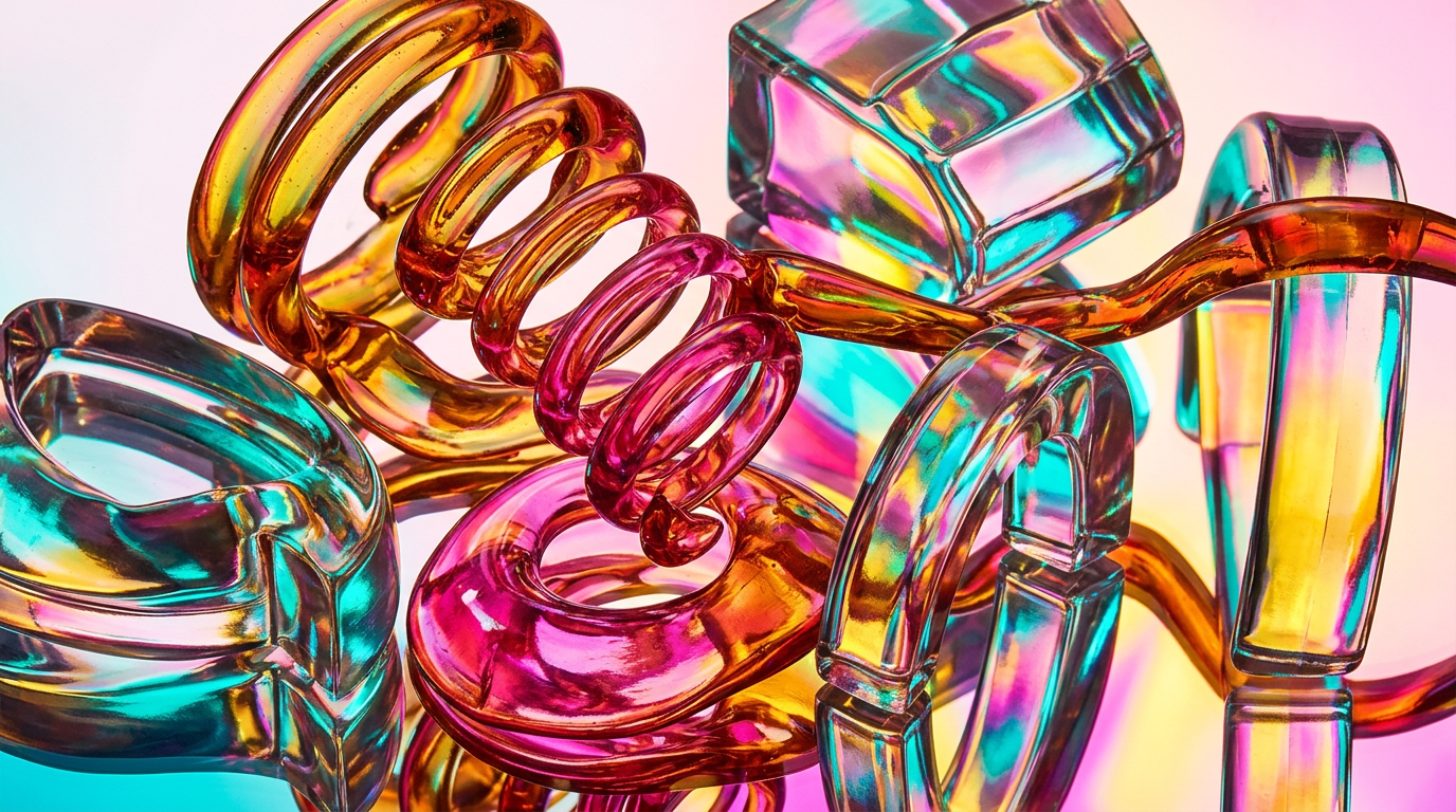 An aesthetic arrangement of gourmand perfume bottles with cozy blankets and a warm cup of coffee