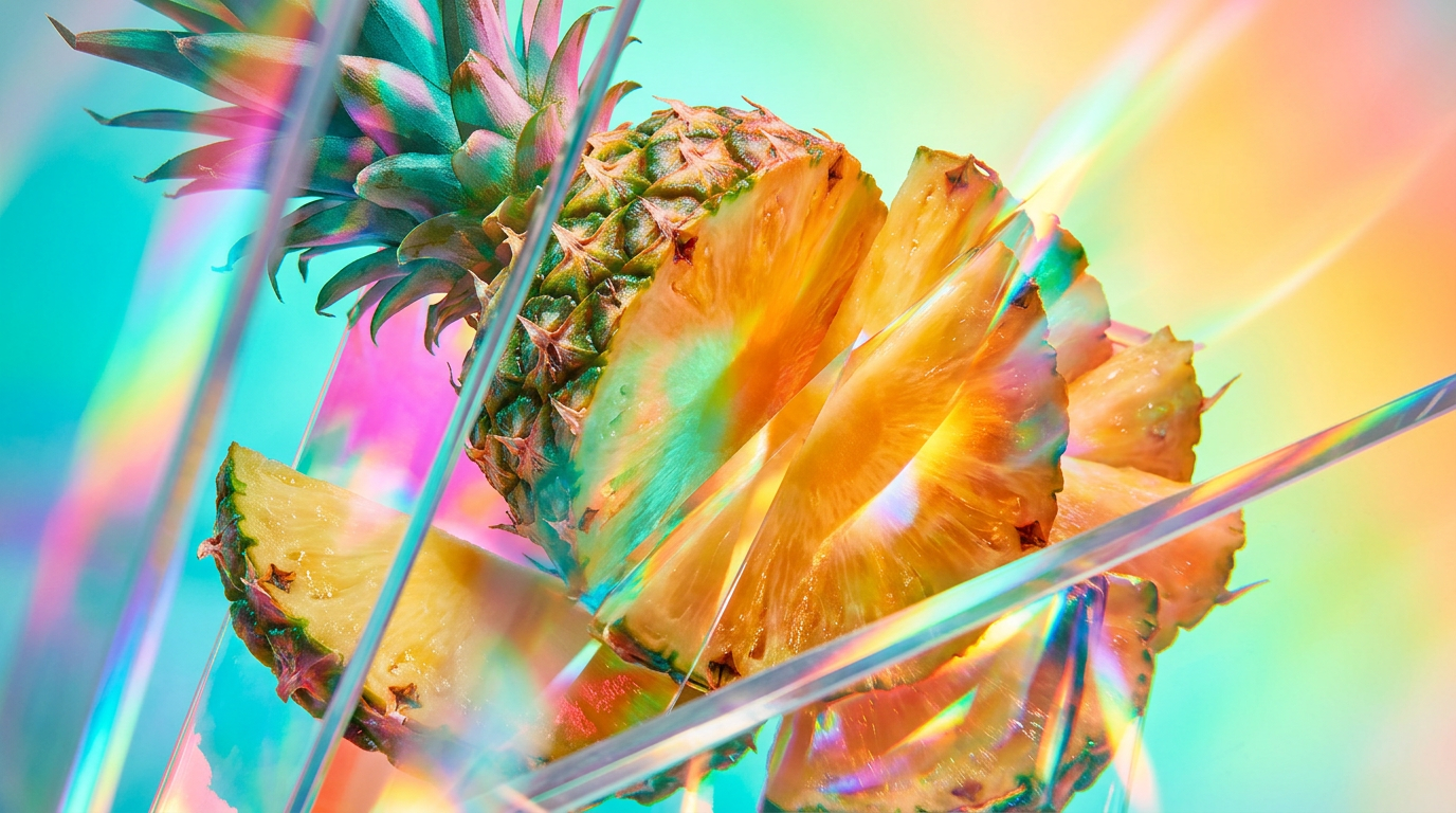A vibrant summer celebration with tropical cocktails and Pineapple Ice fragrance