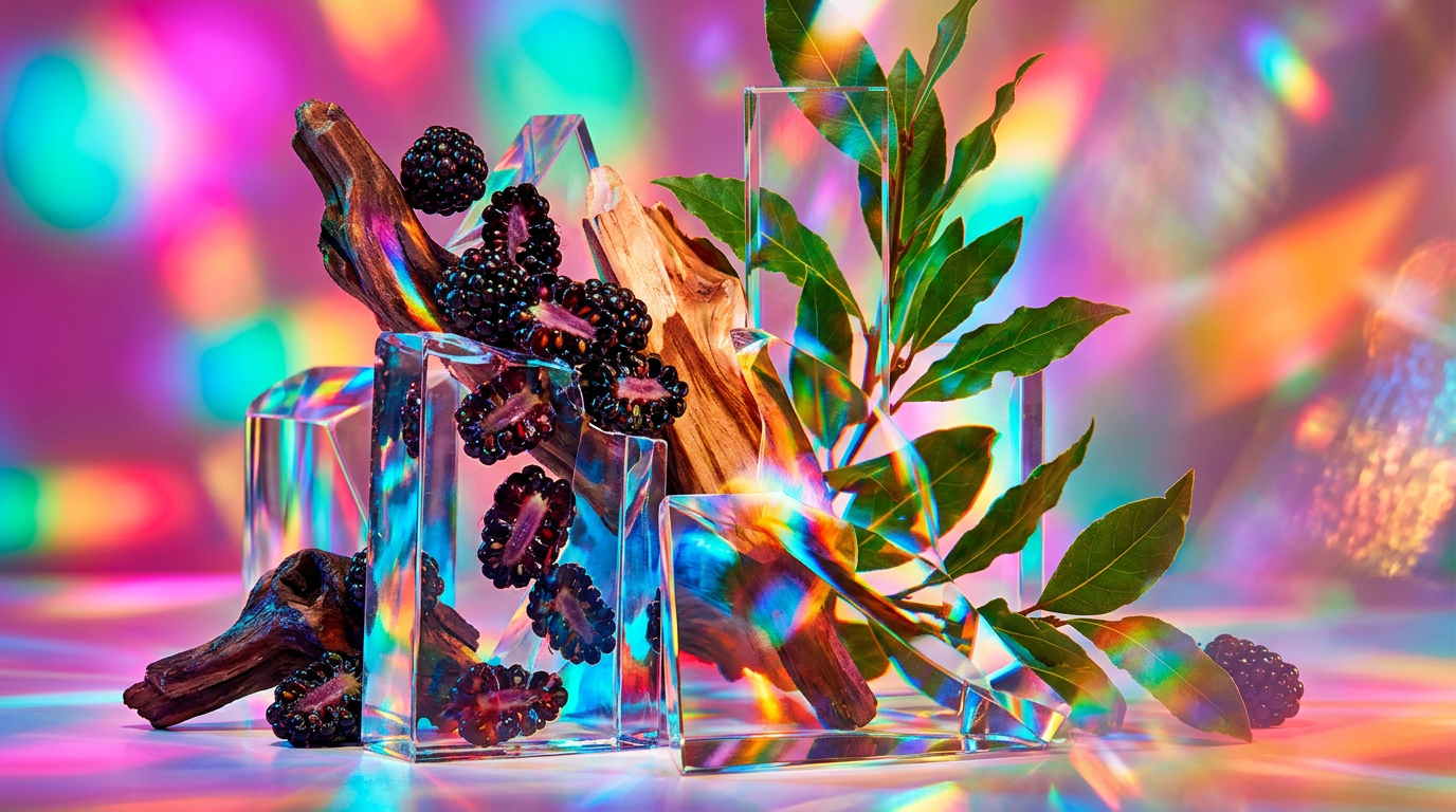 Artisanal berry fragrances and botanical elements
