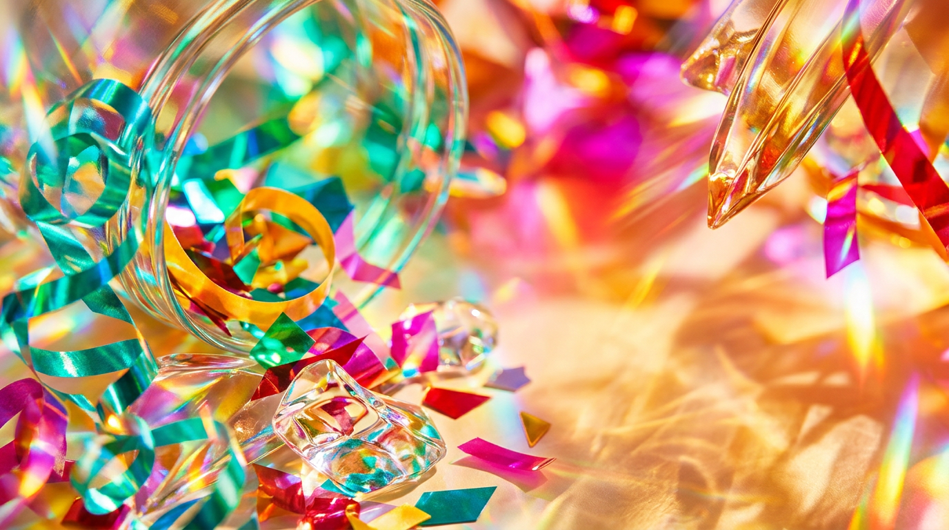 An array of luxury perfume bottles on a velvet surface, representing celebratory elegance