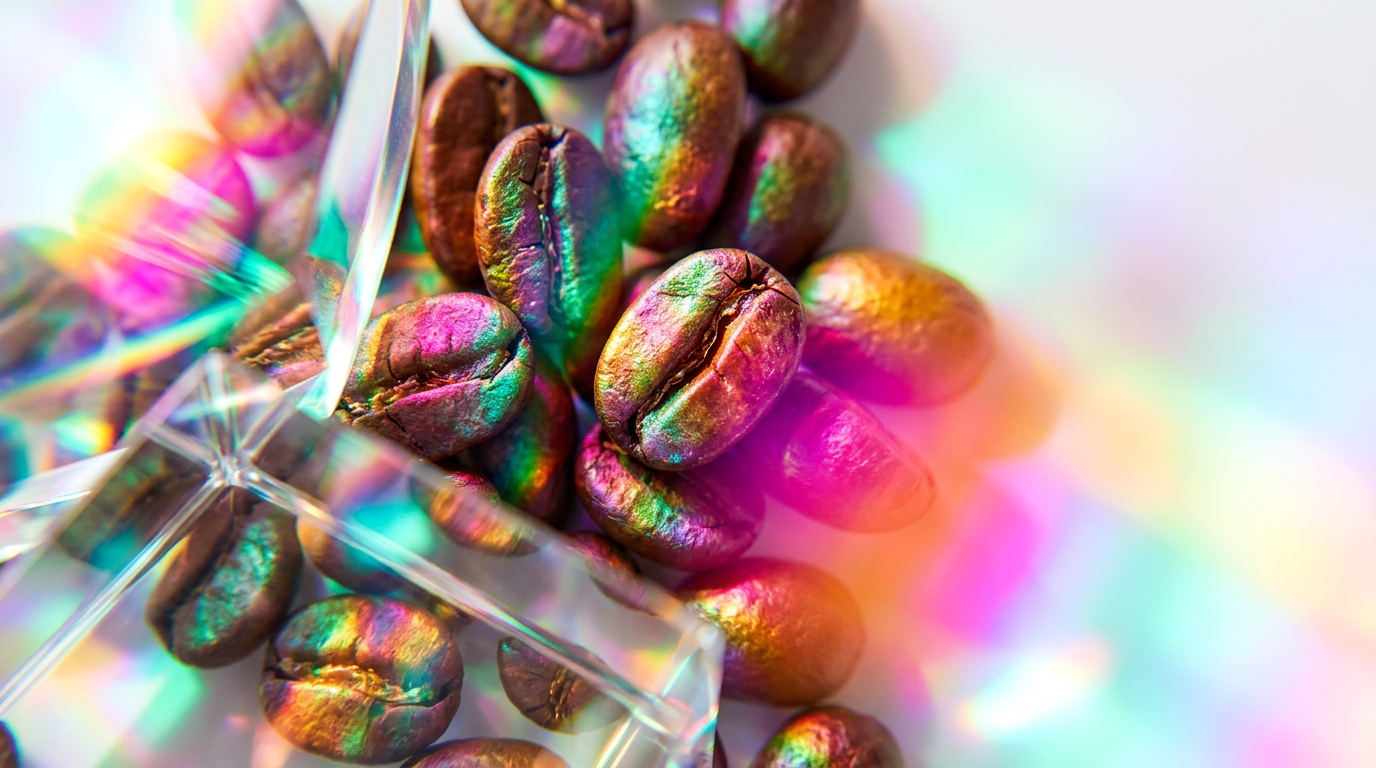 Roasted coffee beans and artisanal perfume ingredients