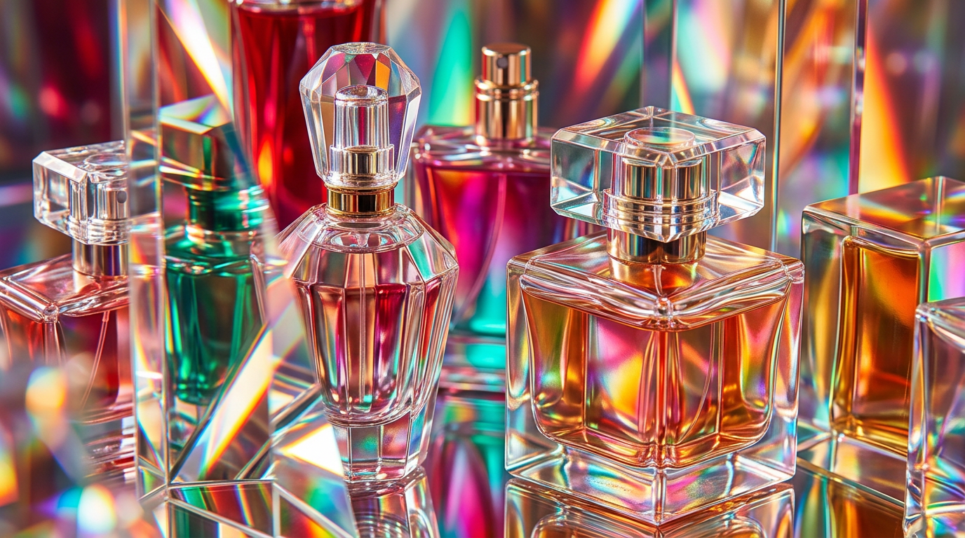 Self-care ritual with perfume and candles