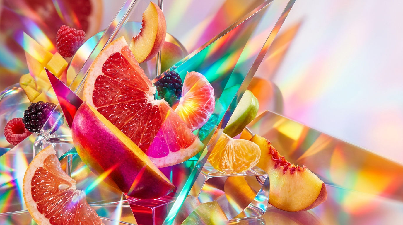 Friends enjoying brunch with vibrant fruity fragrances