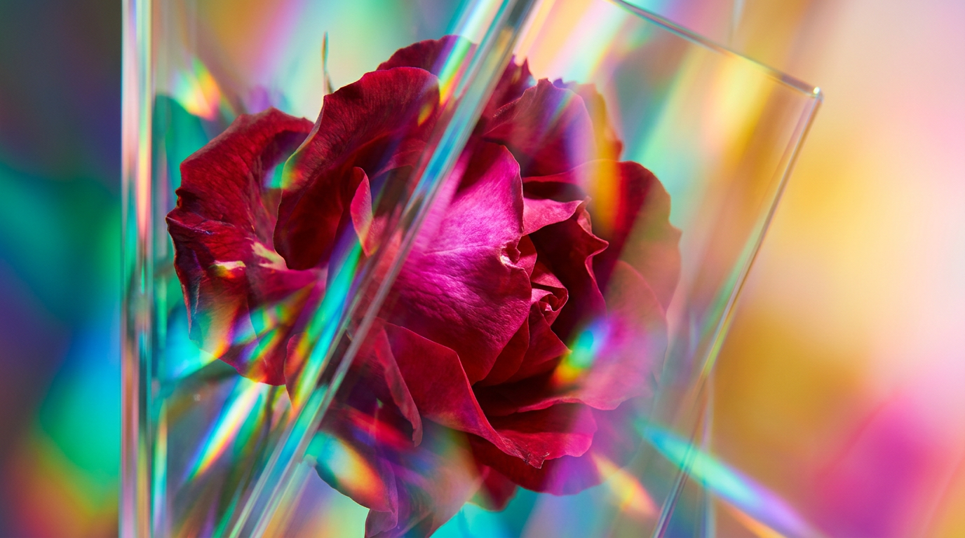 Shay & Blue Wild Roses Perfume bottle with fresh morning dew aesthetics