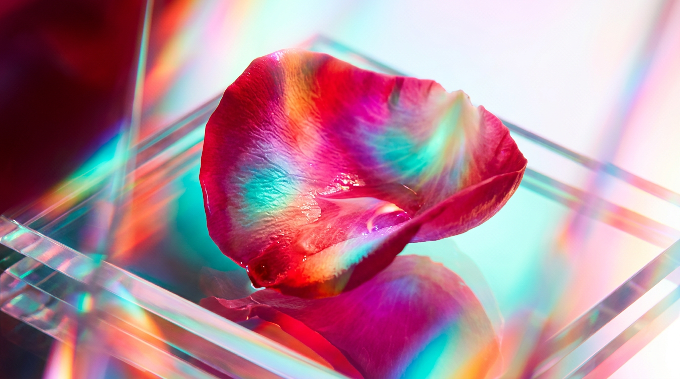 A fresh rose garden at dawn with dewy petals