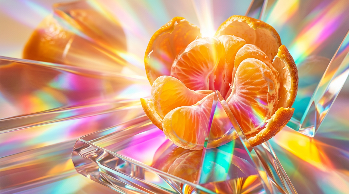 Yellow mandarin citrus fruits in a sunny garden