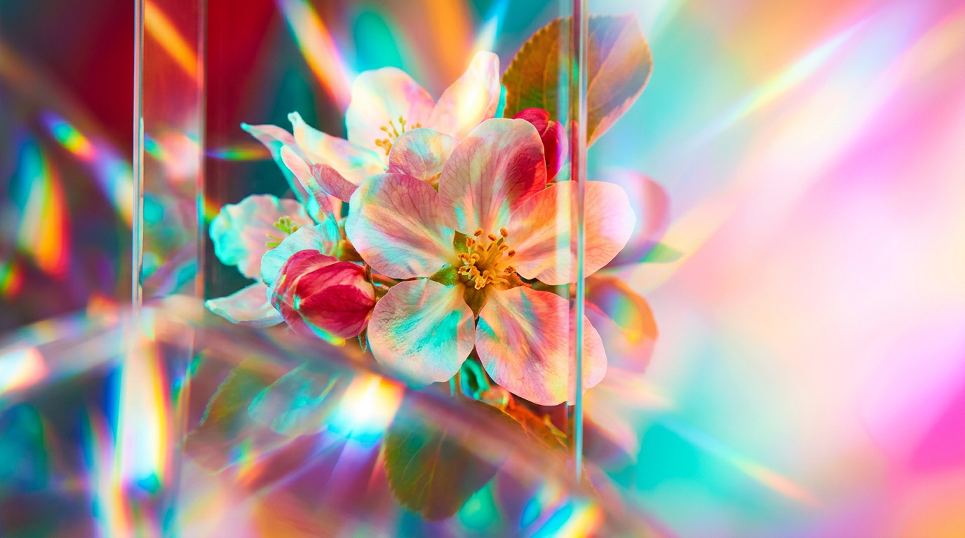 A bright summer setting with Melrose Apple Blossom fragrance and floral accents