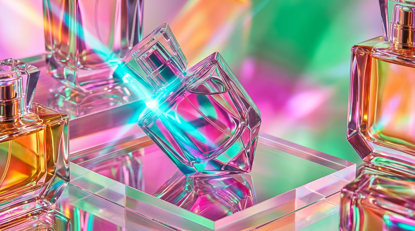 Elegant perfume bottles on a marble surface for special occasions