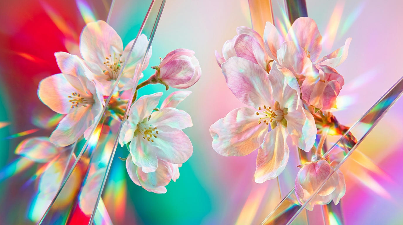 Melrose Apple Blossom aesthetic with fresh florals and sunlight