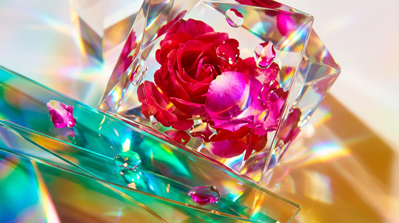 A serene morning garden with dew-covered roses representing morning freshness