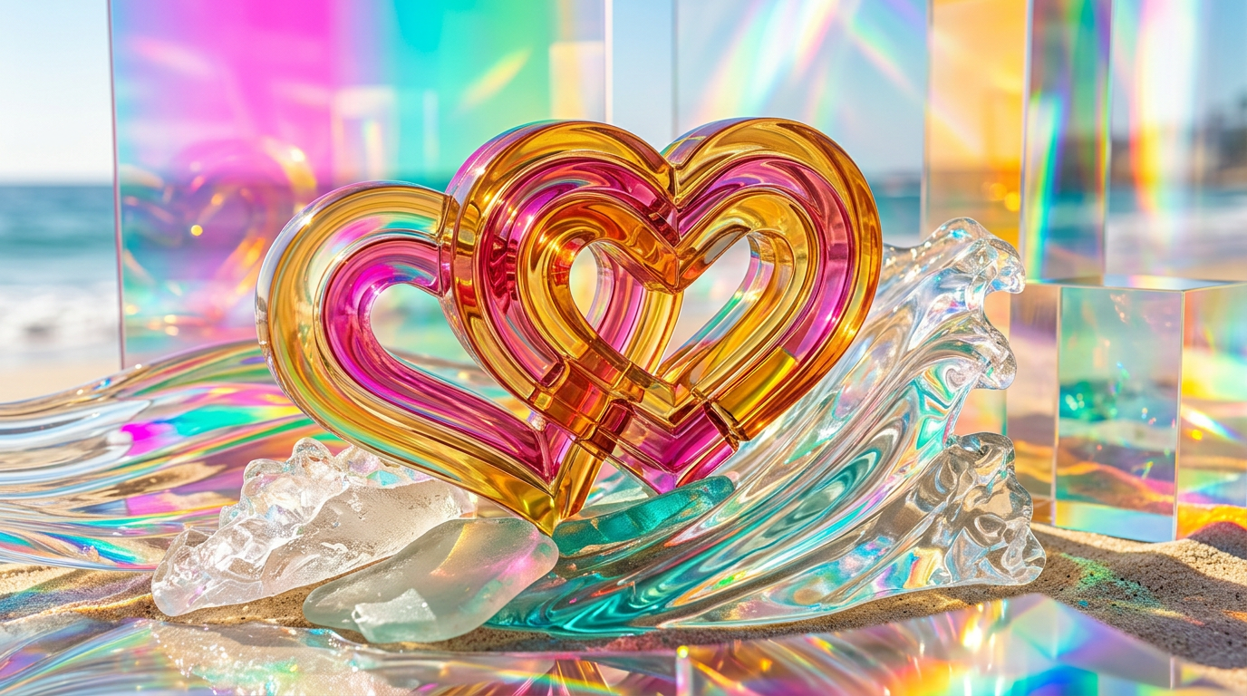 Summer perfume bottle on the beach with sea spray