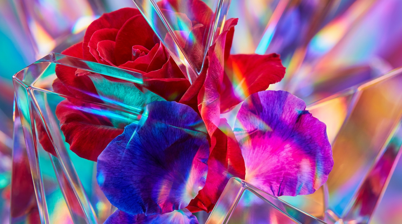 Shay & Blue Wild Roses and Violet Tabac perfume bottles on a decorative background