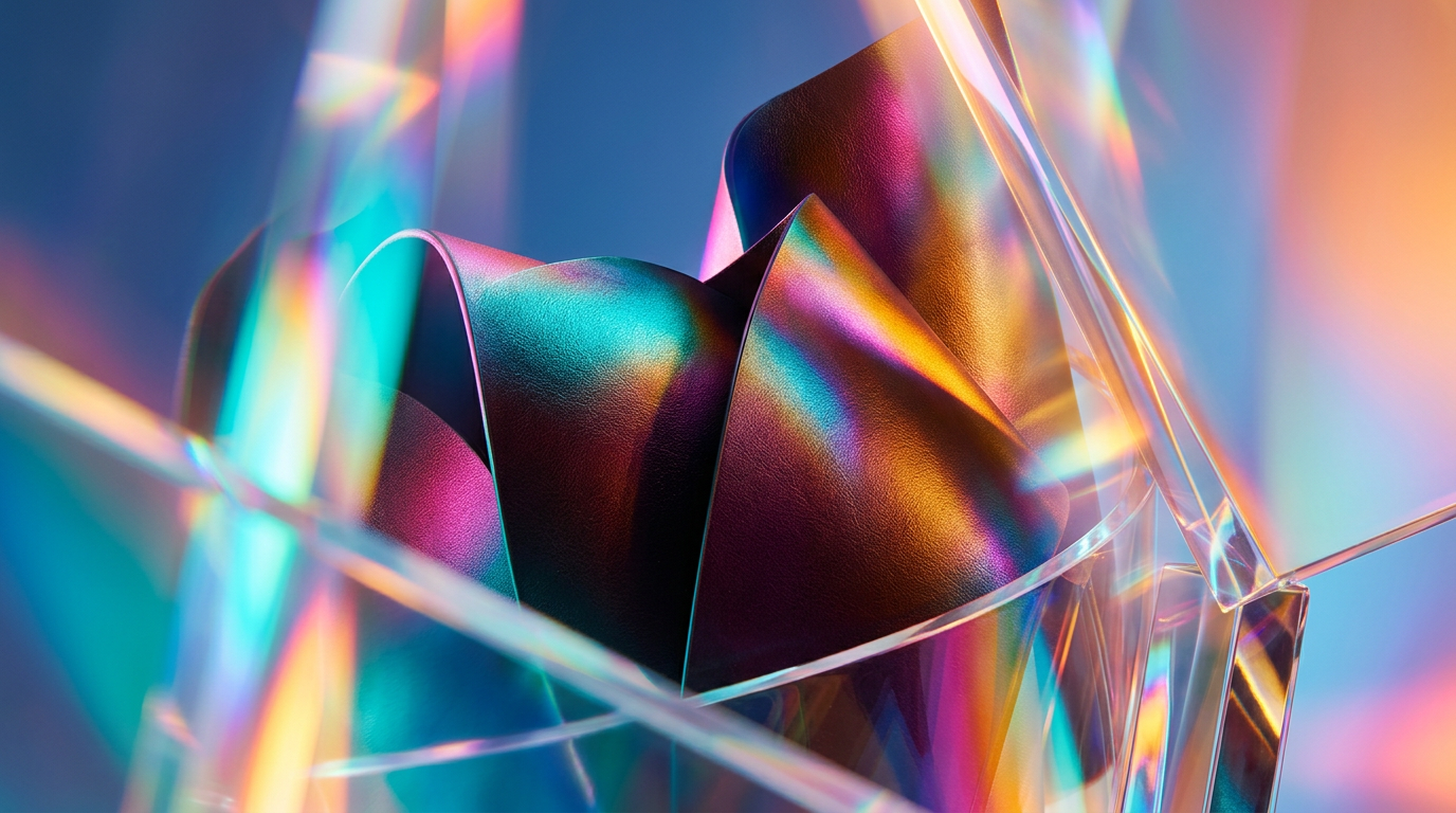 Sophisticated leather fragrance bottle in a professional office setting