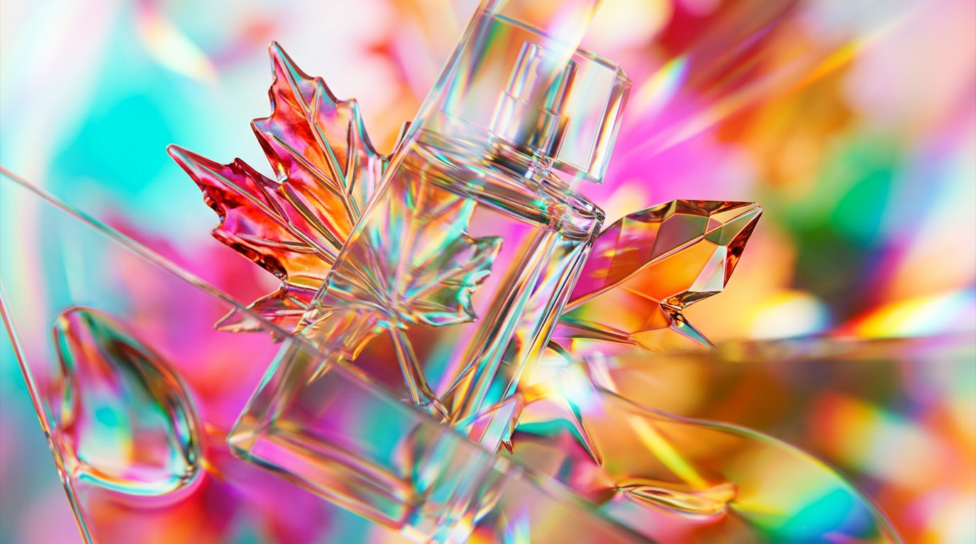 A collection of Shay & Blue autumn fragrances set against a backdrop of golden leaves and soft light