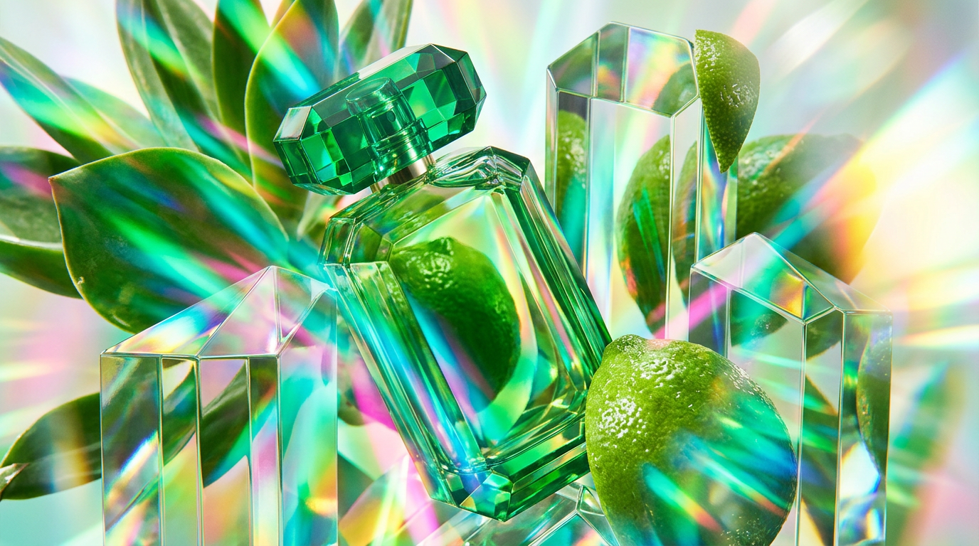Vibrant green citrus and botanical elements representing creative inspiration