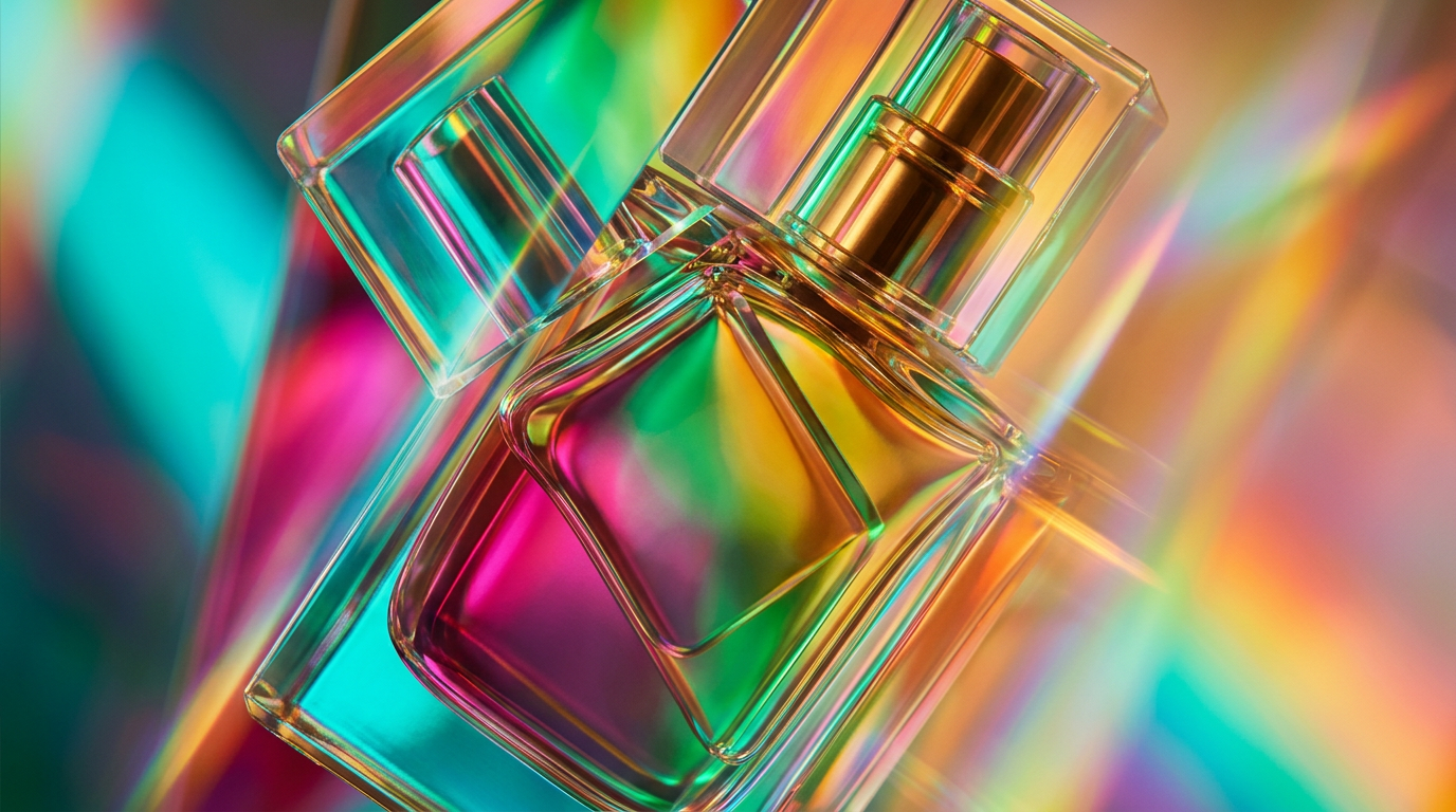 Parfum Nashwa Fragrance Noir bottle set against a moody evening backdrop