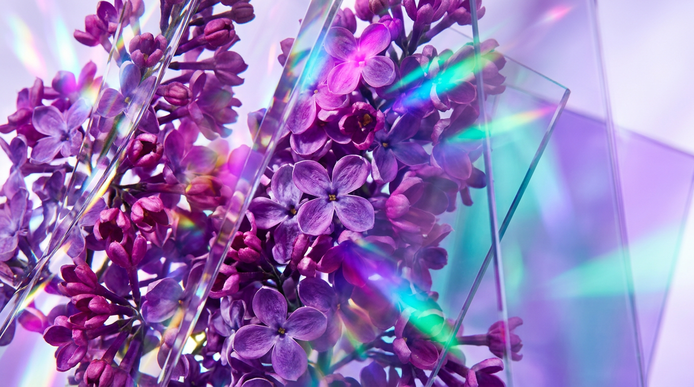 A lush garden of purple lilacs in full spring bloom