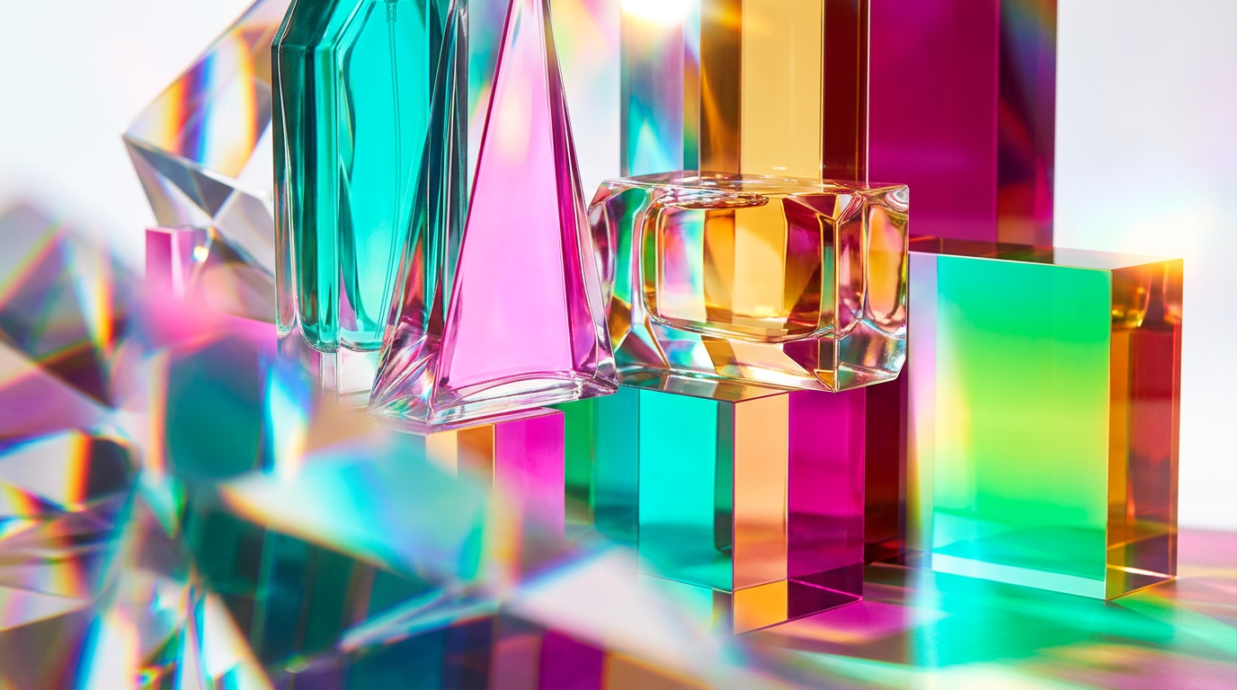 A collection of elegant Shay & Blue fragrance bottles on a minimalist background