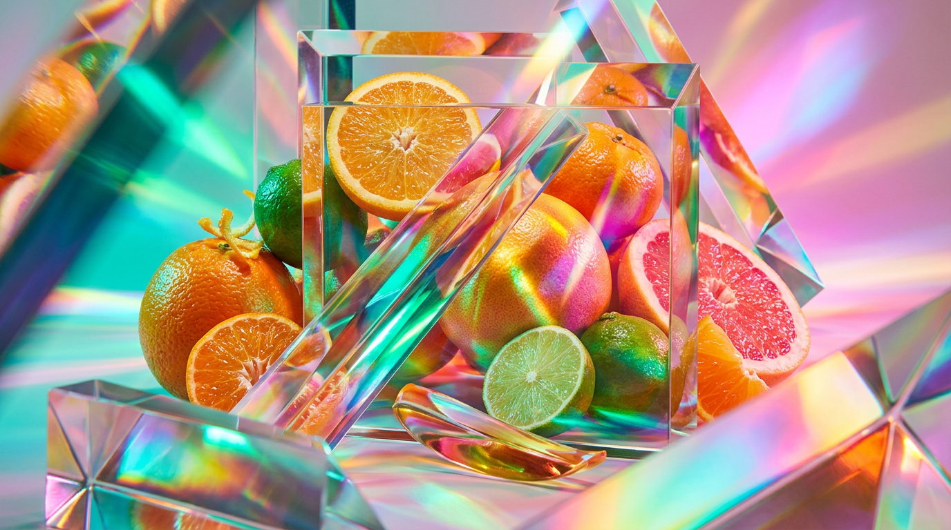 Spring awakening with fresh citrus fruits and blossoms