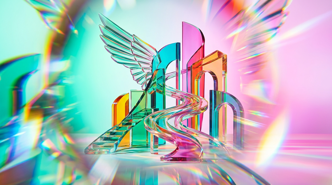 Luxury perfume bottles set against a scenic travel backdrop