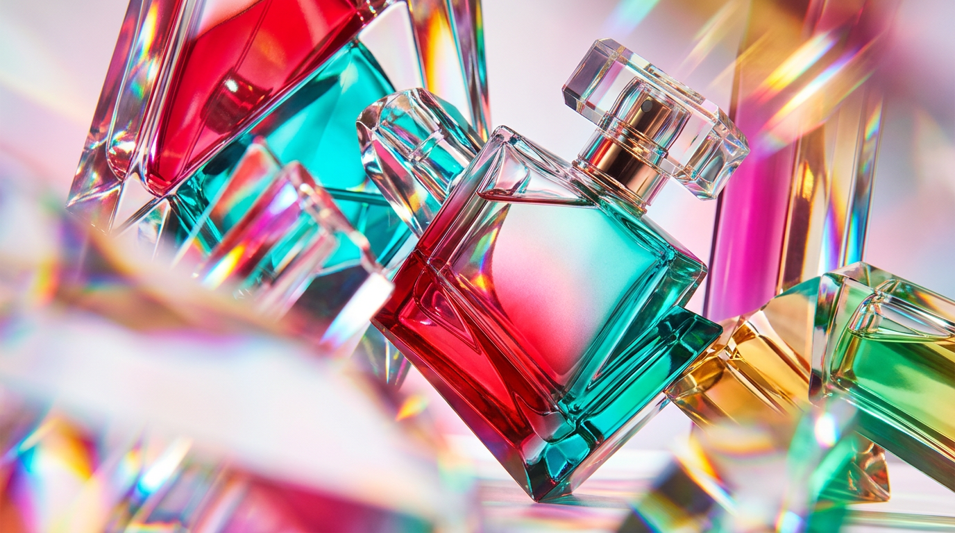 A collection of elegant fragrance bottles representing confidence and strength