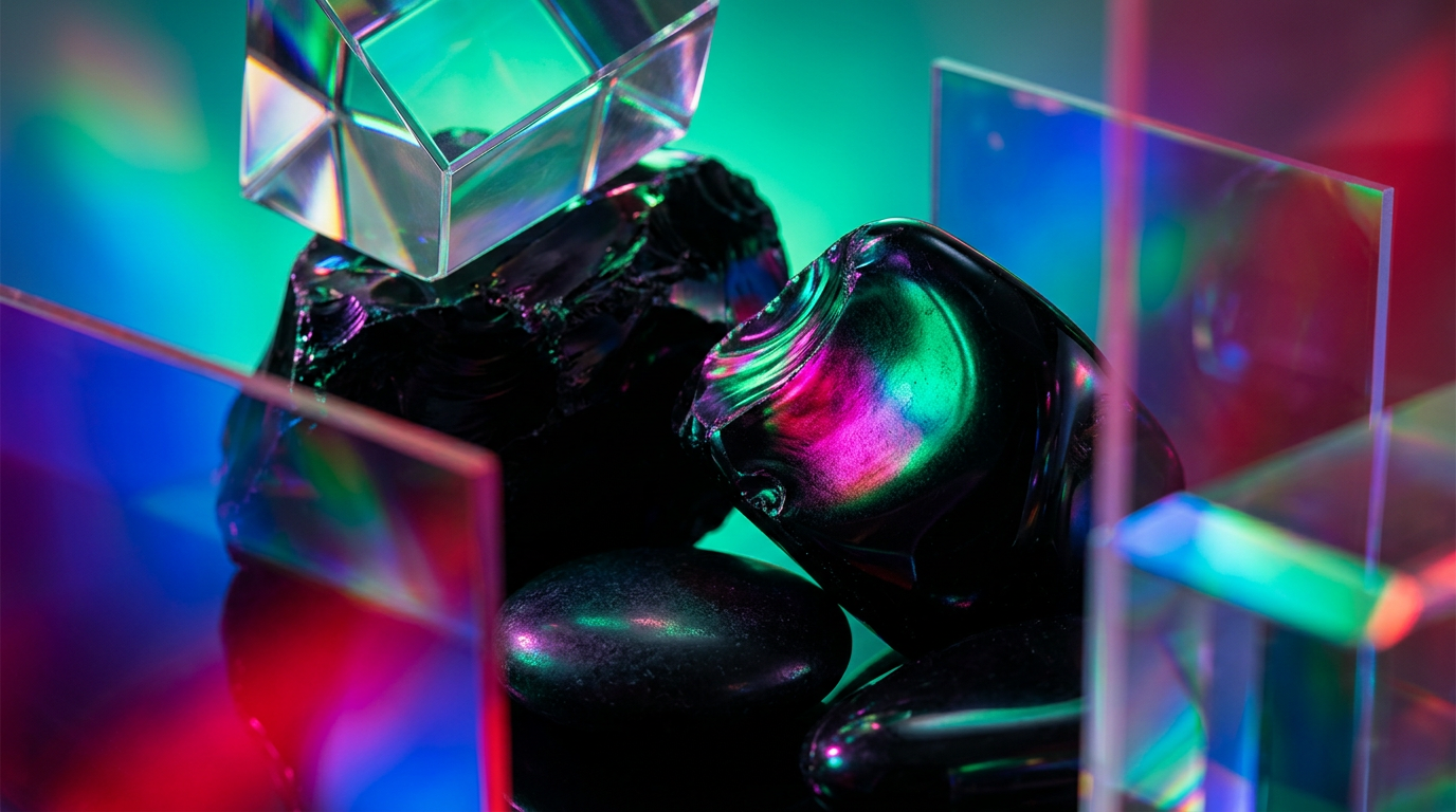 An atmospheric evening setting with a Fragrance Noir bottle on a dark silk background