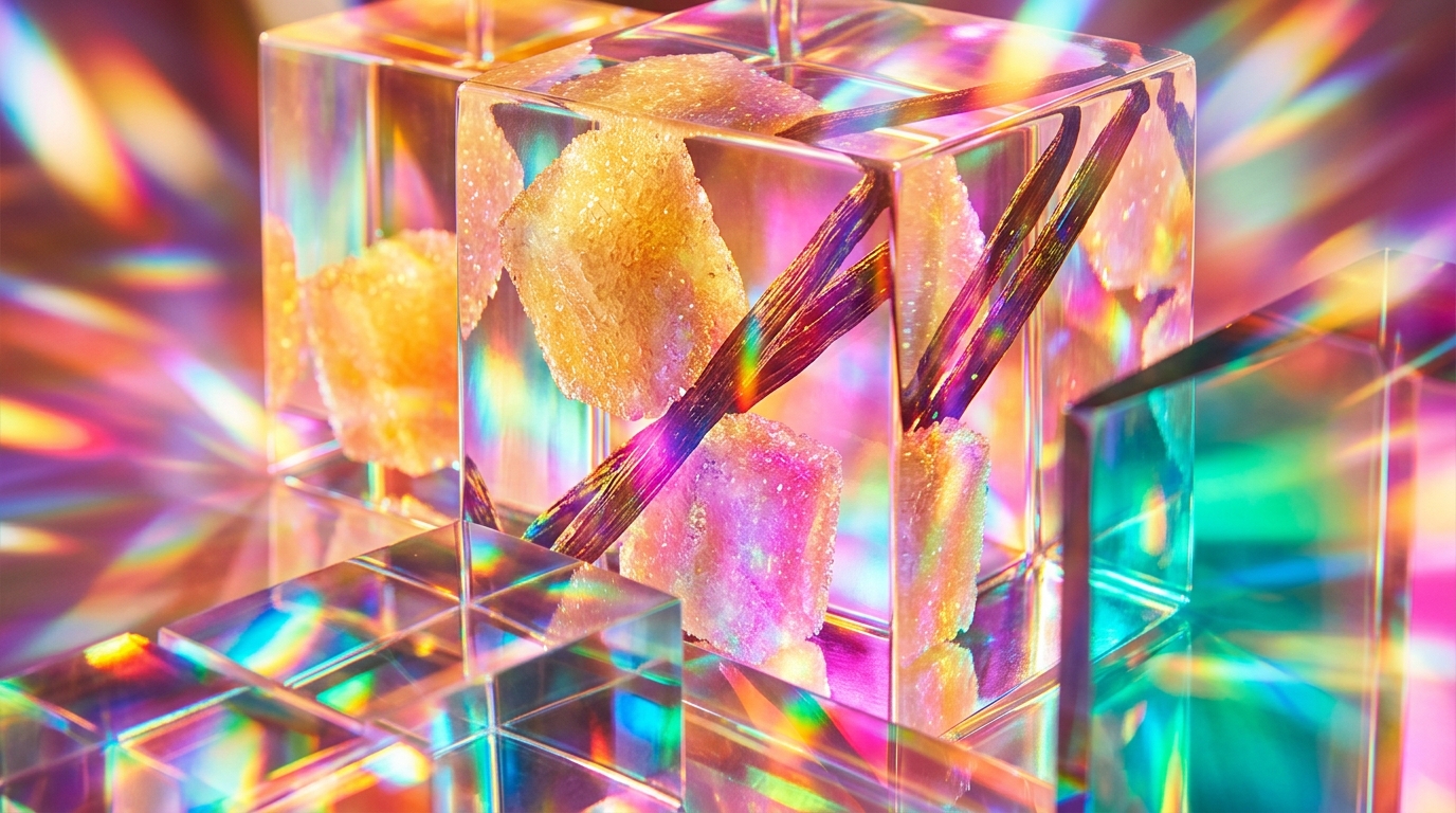 A cozy indoor setting with candles and gourmand perfumes