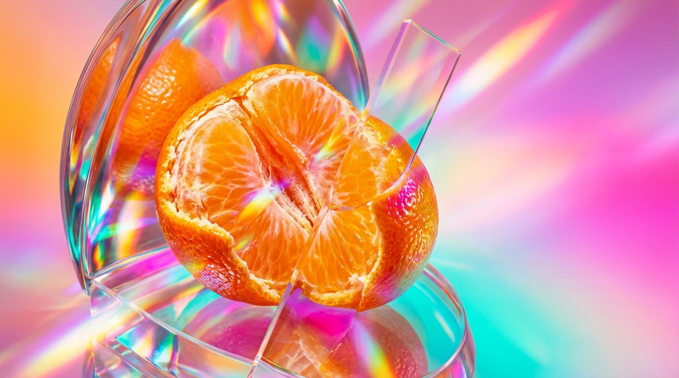 Fresh mandarin oranges with green leaves representing botanical purity