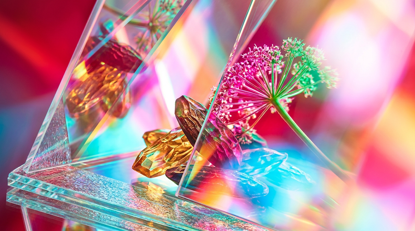 Tonka Angelica fragrance bottle in a beautiful setting