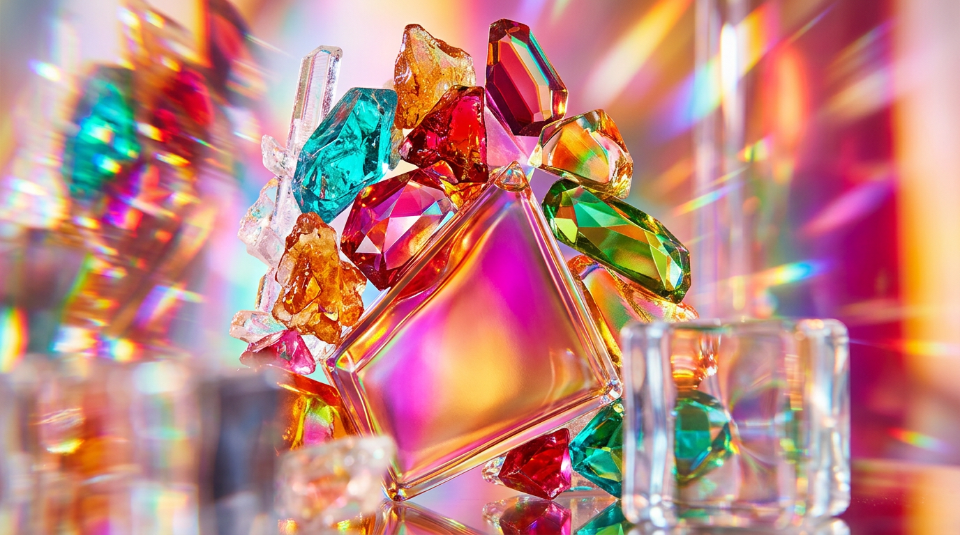 An array of boutique gourmand perfumes on a marble vanity