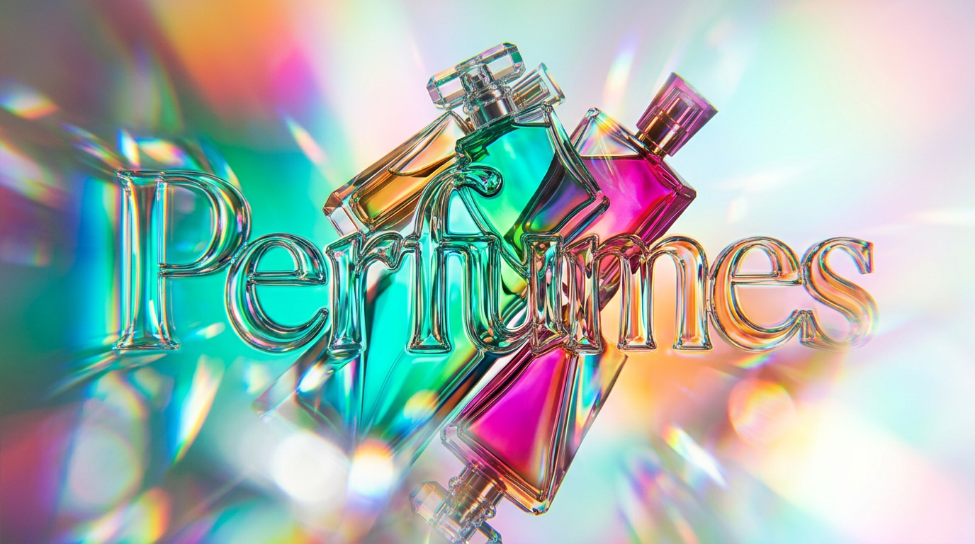 An array of boutique unisex perfume bottles on a minimalist background