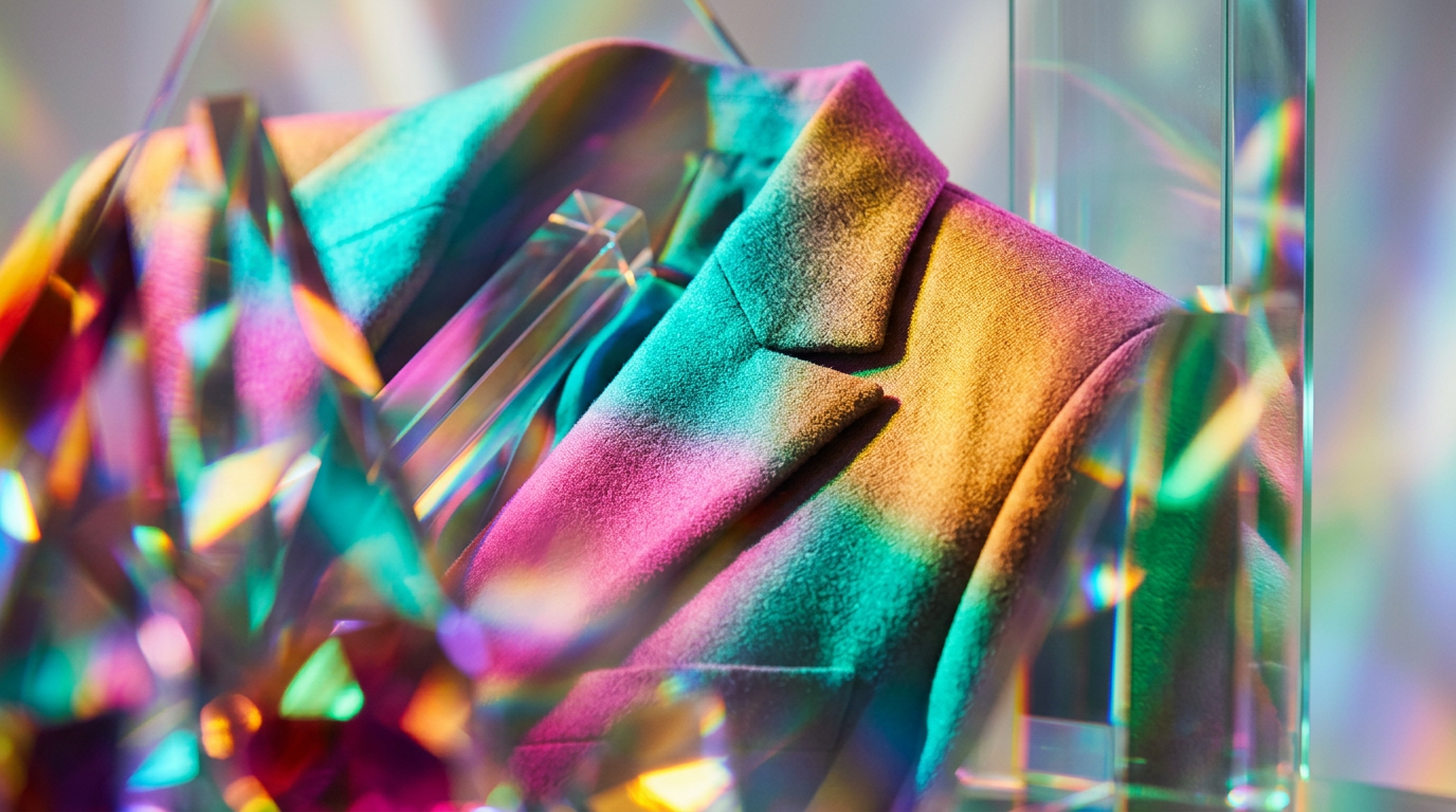 Professional woman applying fragrance in a bright, modern office setting