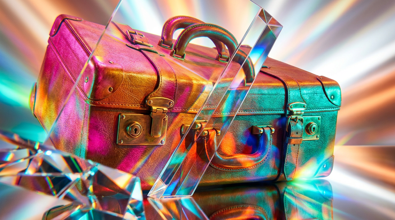 A collection of elegant fragrance bottles on a travel maps backdrop
