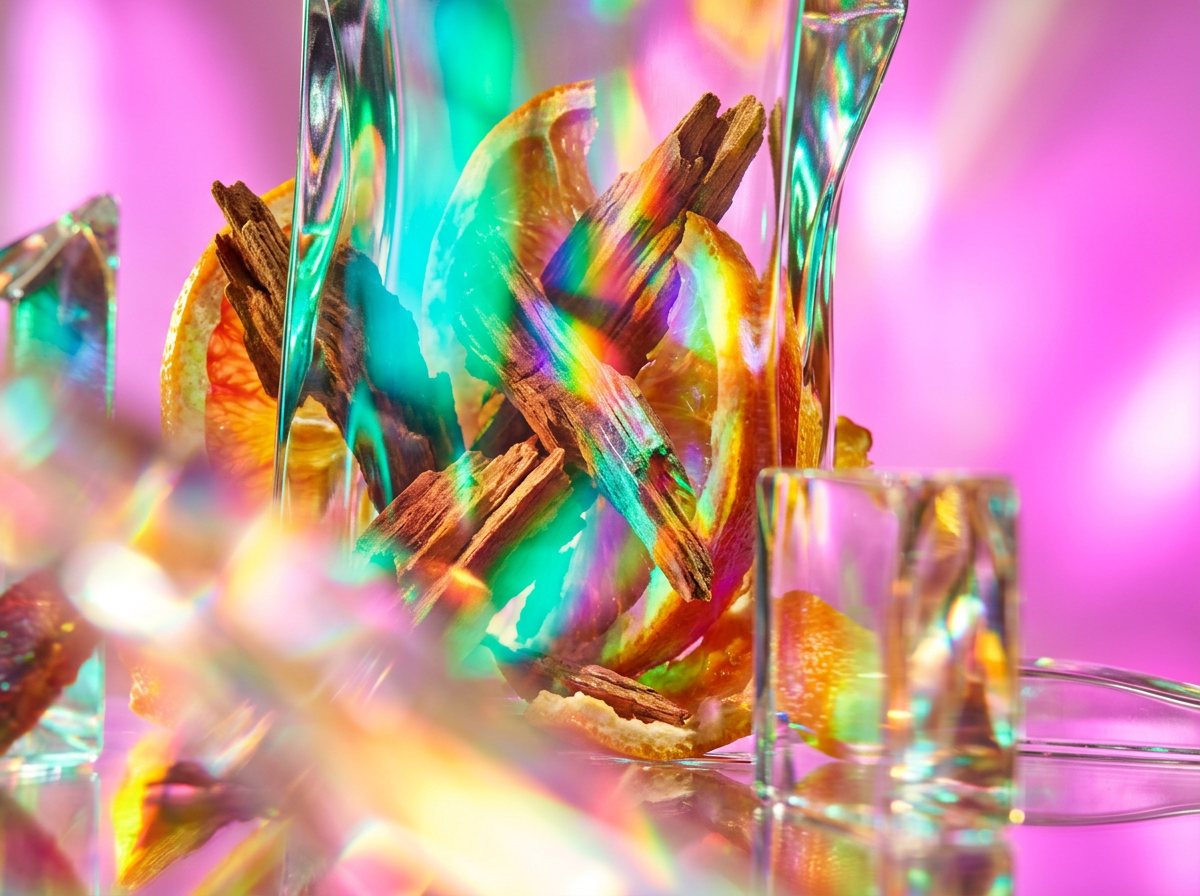 Artisanal perfume bottles and jasmine petals