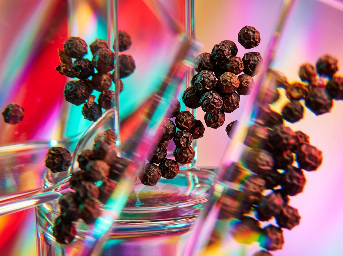 Floral and wood ingredients spread across a table representing fragrance notes