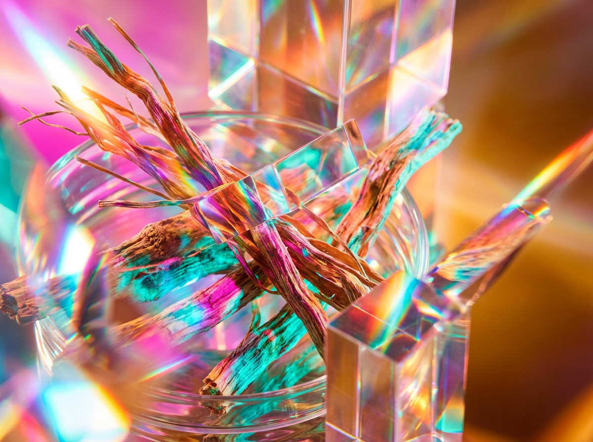 Elegant perfume glass bottles on a wooden surface with soft lighting