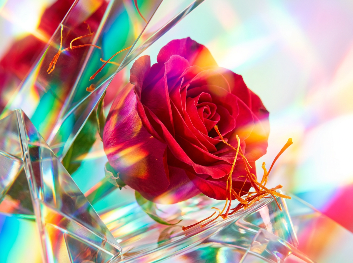 Fresh ingredients like orange blossom and pomegranate reflecting the notes of contemporary fragrances