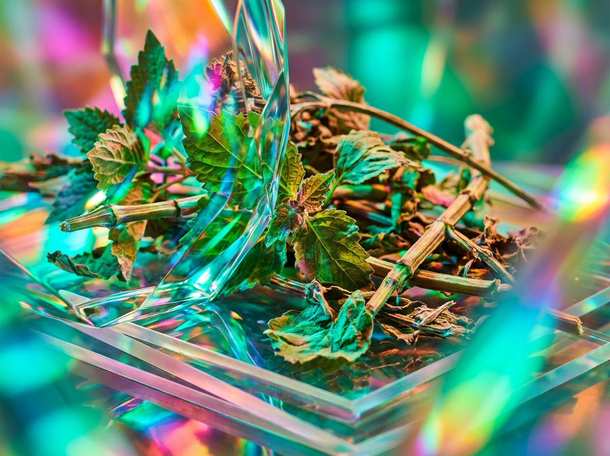 Close up of flower petals with dew drops, representing the freshness of modern floral scents