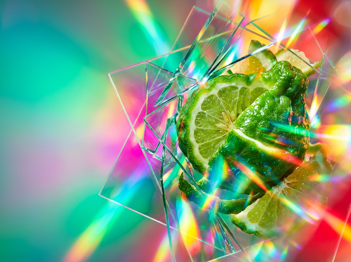 Close up of luxury perfume ingredients like tonka bean and amber