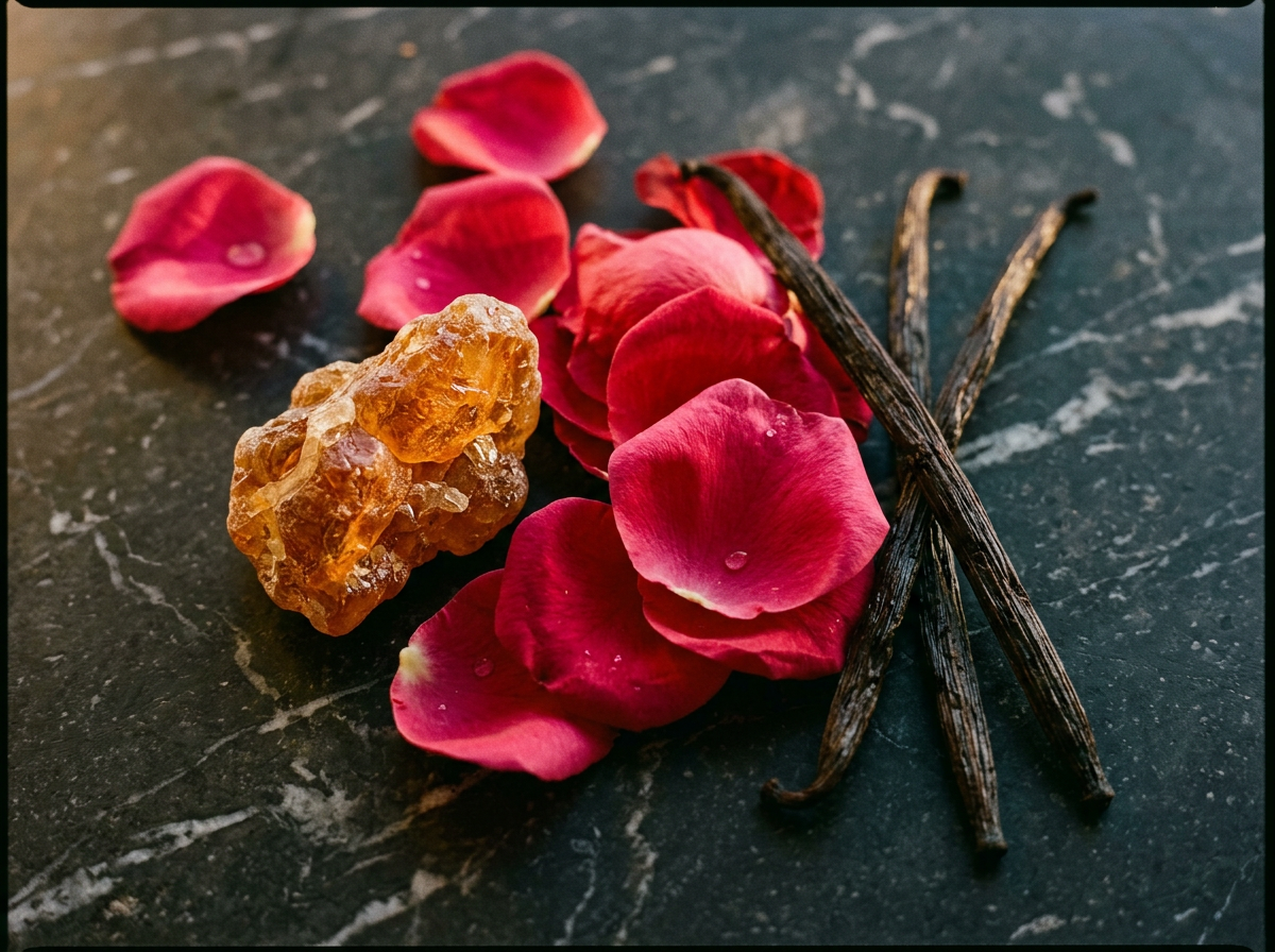 Close up of botanical ingredients representing the natural elements of Shay & Blue fragrances